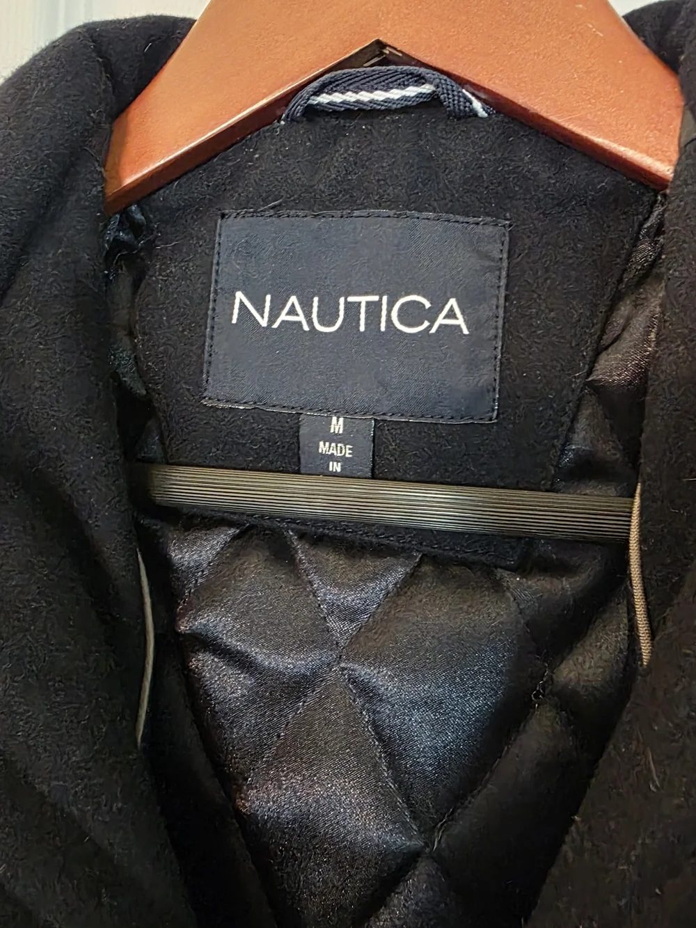 Nautica Men's Navy Toggle Coat With Hood SIZE M